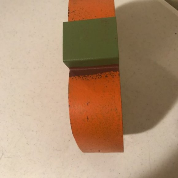 Led Pumpkin in distressed metal - battery operated - Picture 3 of 6